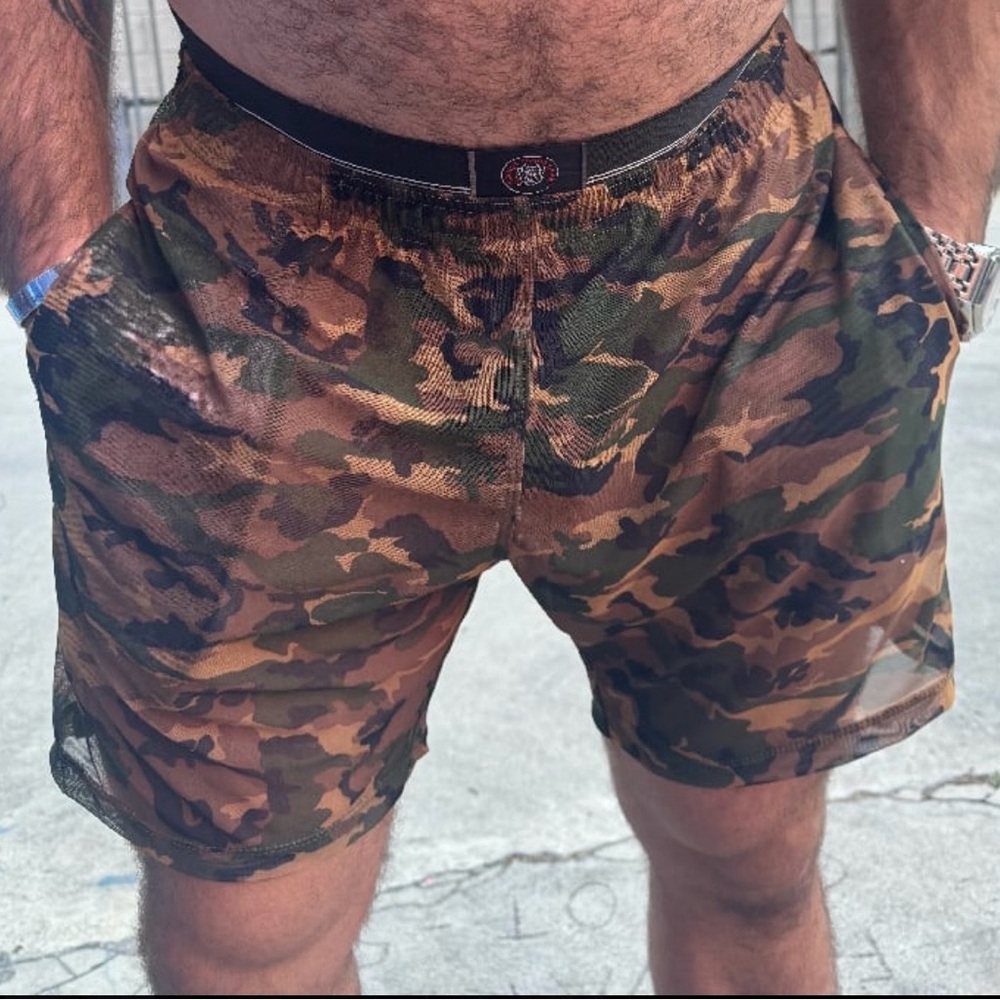 Camo Mesh Athletic Shorts